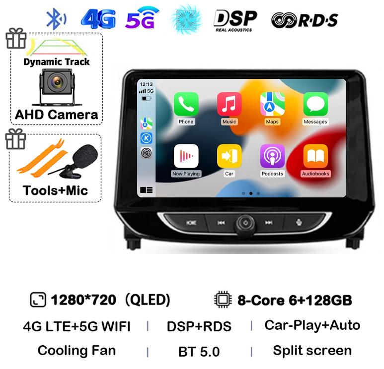 Android 14 Carplay Auto 4G+WIFI Car Radio For Chevrolet Tracker 4 2019 2020 2021 2022 Multimedia Stereo Video Player GPS Audio