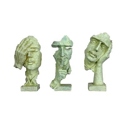 Human Face with Hand Showpiece Figurine for Home & Office Decoration, Home Decor Items, Antique Items for Home Decor,