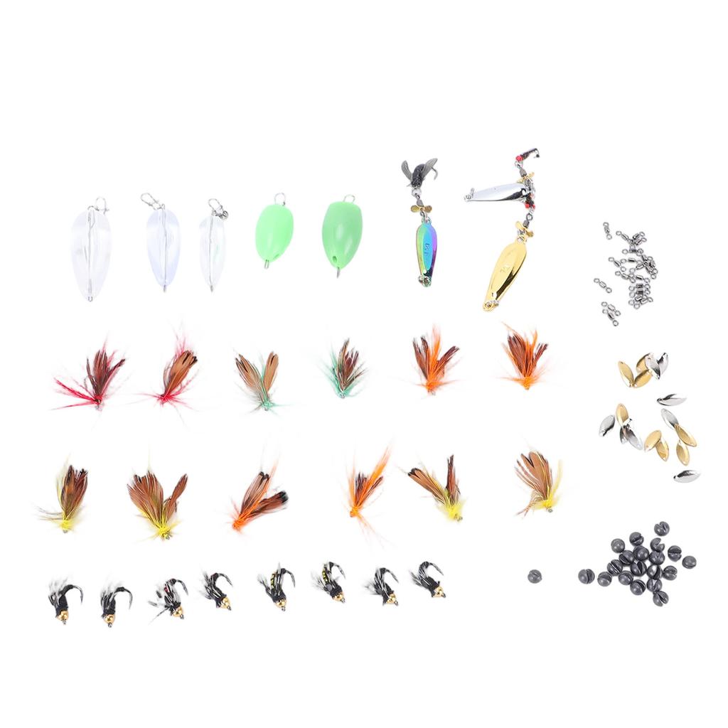 Fly Fishing Kit 88 Pcs Exquisite Lifelike Fishing Lures Hook Sequin Accessories Set