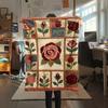 Rose Flower Print Flannel Blanket, High quality Comfortable for All Seasons, Home Decor, Warmth and Comfort, Perfect for Christmas Gifts101