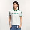 Li Ning Sports Lifestyle Series High Street American Vintage Comfortable Crew Neck Pullover Simple Short Sleeve T-Shirt Women T-Shirt AHSVB44-4
