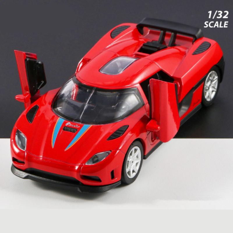 1/32 Koenigsegg CCR Alloy Sports Car Model Diecast Metal Toy SuperCar Model Simulation Sound and Light Collection Childrens Gift