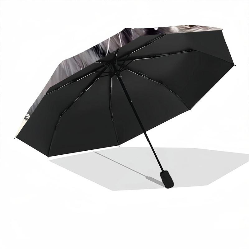 1 Stück Kätzchen Schnee Öffnen/Schließen Faltbarer Regenschirm, Alle Tragbare Regenschirme für & Männer, Stilvolles Accessoire (Weihnachtsgeschenk) 8-Rippen yy251213105