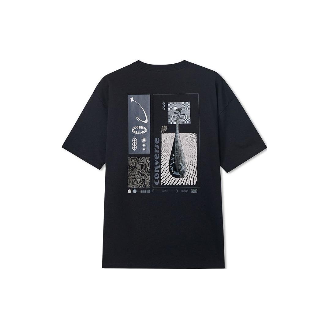 

New Converse T Shirts Men s Black 10024876-A02 S