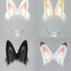 Faux Furs Tail Bunnies Ears Headband Halloween Cosplay Costume Bunnies Ears Hairband Bunnies Tail Bunnies Costumes
