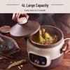 Little Bear HWD 4L Purple Clay Electric Stew Pot DDG-D40B1 CN Plug (adapter Included)