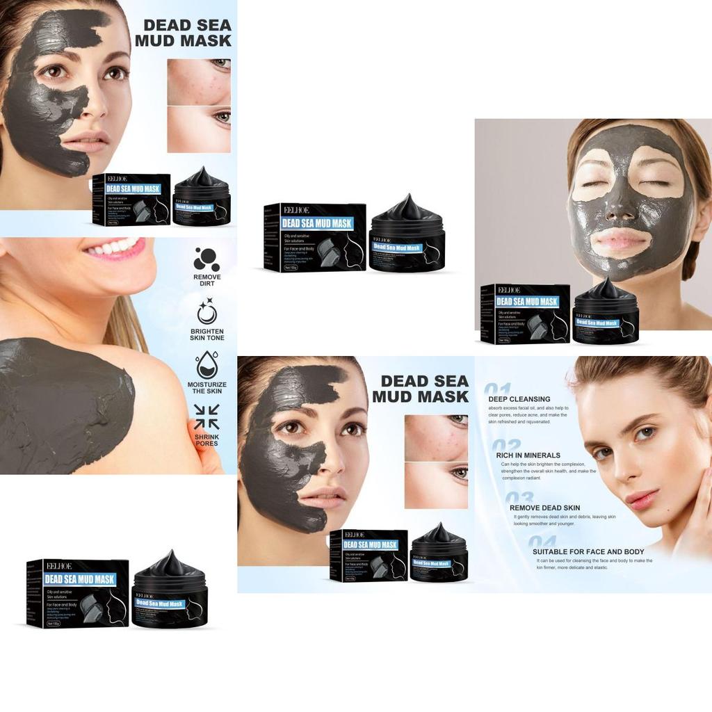 Eelhoe Dead Sea Mud Cleansing Mask Hydrating Deep Cleanser For Pores And Blackheads