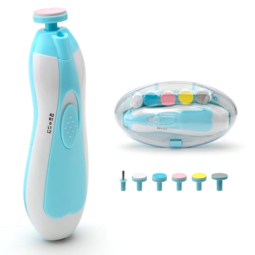 [Recommended by Childcare Workers] Baby Nail Clippers, Electric Nail File, 6 Interchangeable Heads with LED Light, Electric Nail File, Electric Nail F
