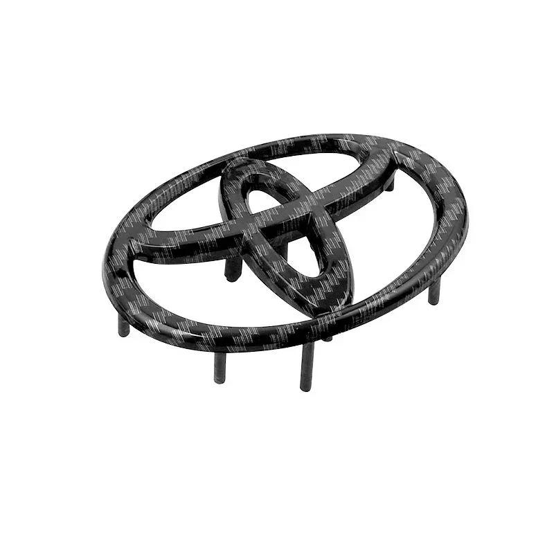 1PC 6.5x4.5cm Buckle Car Steering Wheel Emblem Decals Badge For Toyota Camry Corolla CHR Rav4 Vios Crown Highlander Tundra Levin