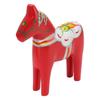 Wooden Swedish Dala Horse Handmade Hand Painted Coloring Swedish Dala Horse Statue Souvenir 1Pair Fine Carving for Decoration