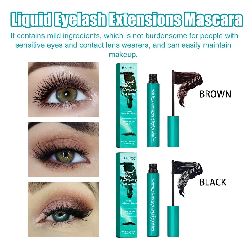 Natural Hypoallergenic Cruelty-Free Mascara Natural Lengthening Volume Length Mascara Thickening Effect No Smudging for Women one size