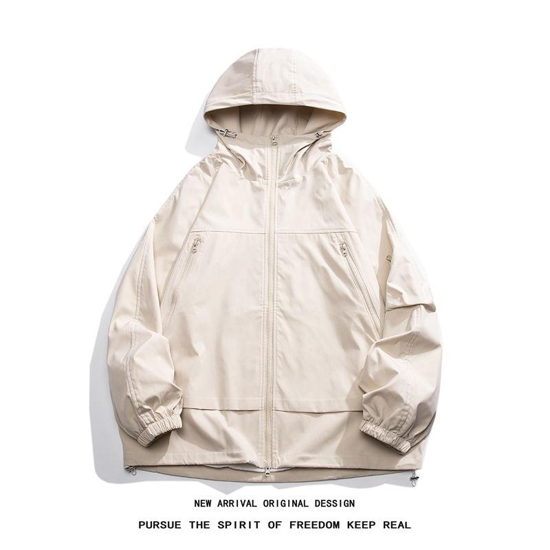 

Японская куртка CITYBOY для улицы мужская в стиле ретро с дизайном рабочей одежды водонепроницаемая куртка с капюшоном модная куртка 5XL абрикосовый