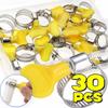 30pcs Yellow Plastic Handle T Bolt Pipe Clamp Butterfly Hose Clamp  Fuel Hose