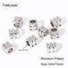 Wholesale 14K/18K Gold Plated Brass Cube Beads,3MM Spacer Separator Beads For DIY Bracelet Necklace Making Accessories