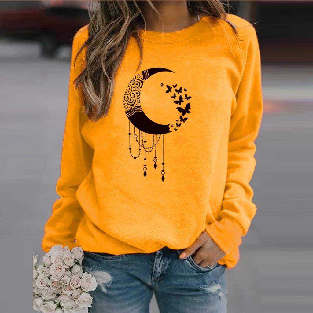 Winter Womens Casual Tops Ladies Print Sweatshirt Blouse Tee Sweater