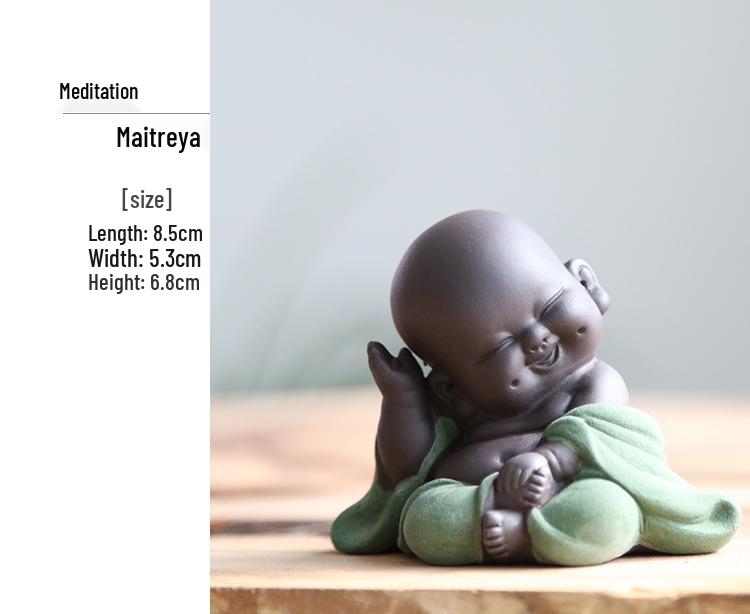 Big-Bellied Maitreya Buddha Yixing Zisha Tea Pet & Flower Pot Ornament