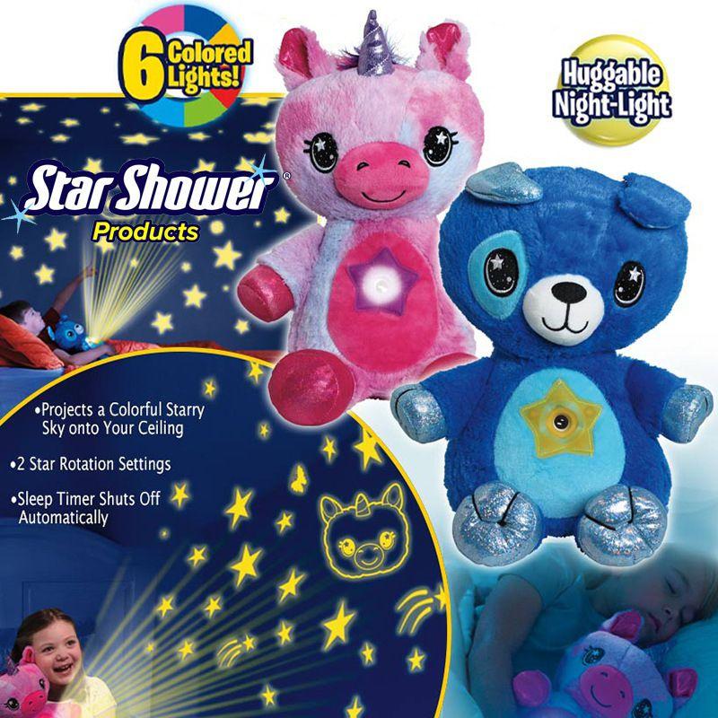 Star Belly Dream Lites Pelúcia Estrelada Animal de Pelúcia Projetor Lâmpada Para Sono Calmante