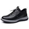 Leather shoes men's versatile trend casual shoes men's British style black leather shoes men's soft-soled outdoor sports shoes