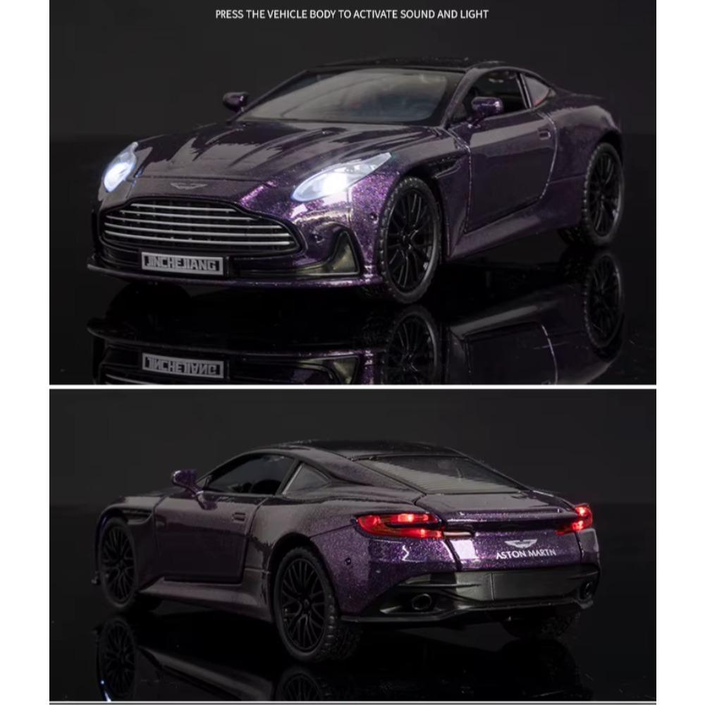 1/32 Scale Aston Martin DB12 GT Super Tourer V8 Super GT Alloy Miniature Car Diecast Metal Scale Model Car Sound and Light Kids Toy Car Vehicle Gifts