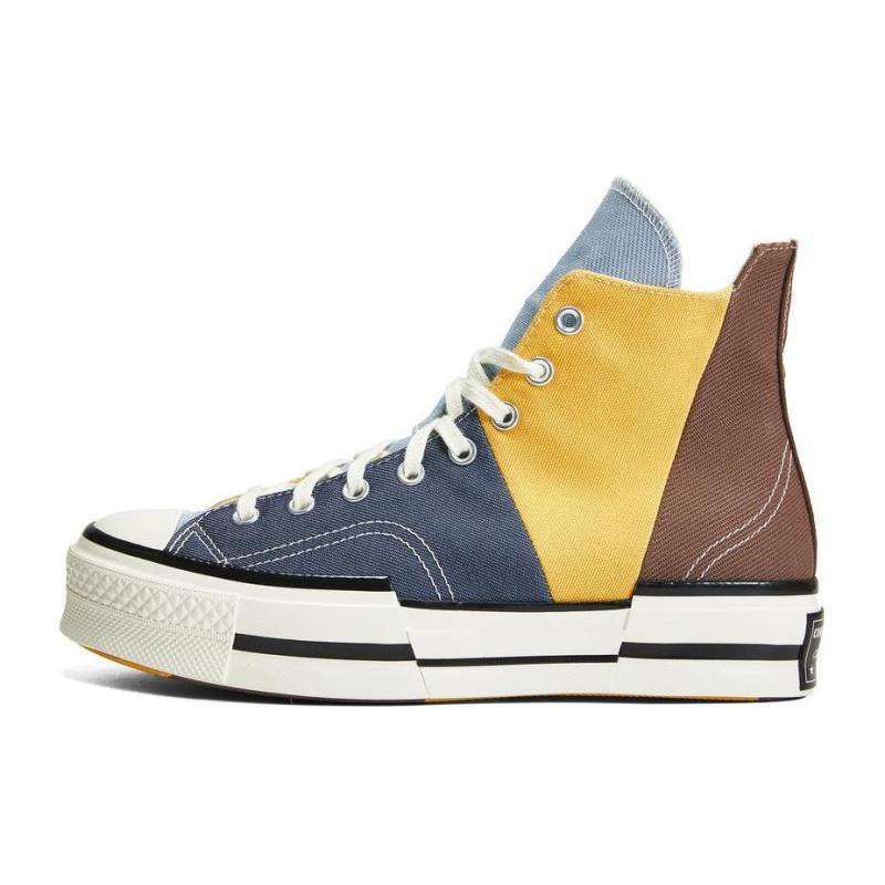 

Converse Chuck 70 Plus Нескользящие Амортизирующие Высокие Кеды Унисекс Синие, Желтые и Коричневые 40