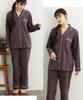 Nissen Pajama and Loungewear Soft Smooth Shirt Size 5L Women's Set, 100% Cotton, Pajamas, Navy,