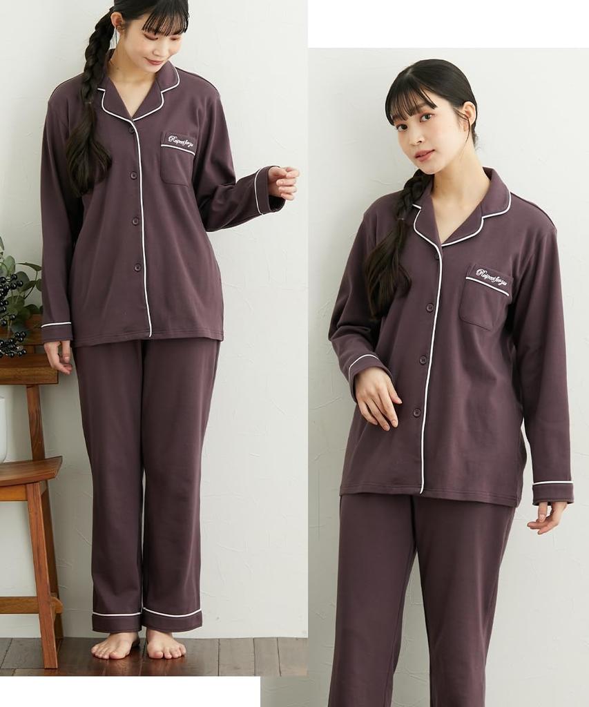 Nissen Pajama and Loungewear Soft Smooth Shirt Size 5L Women's Set, 100% Cotton, Pajamas, Navy,