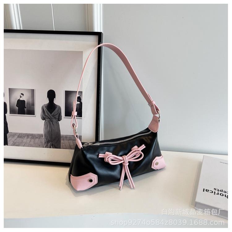 

French fashion underarm bag summer popular small bag women s 2025 new bow crossbody bag shoulder bag