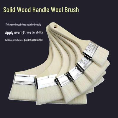 Wooden Handle Soft Bristle Paint & Cleaning Brush - 4 Inch