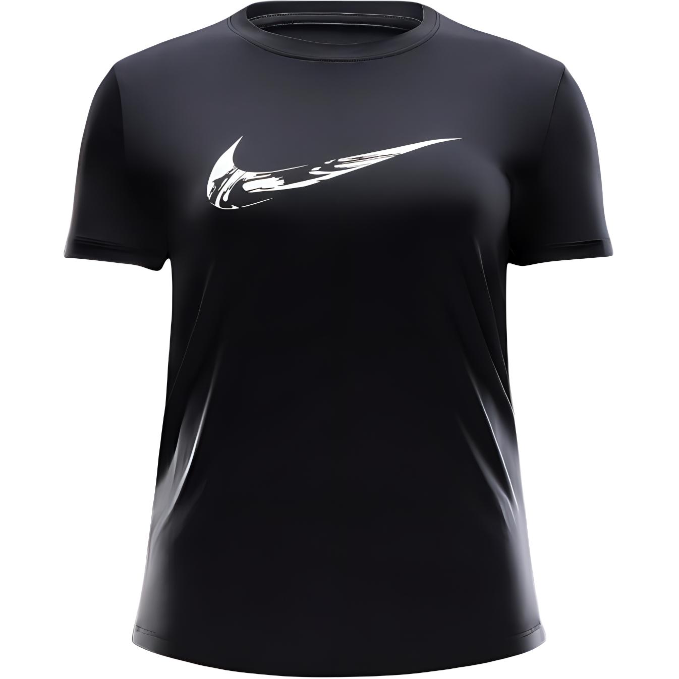 

Nike Dri-Fit Футболка с принтом логотипа, удобная, с круглым вырезом, с коротким рукавом для бега, женская, черная FV6374-010 XL