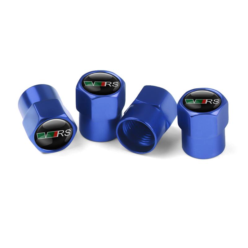 4pcs Car Tire Wheel Valve Cover Protection Dust Caps Accessories For Skoda VRS VII Octavia A2 A5 2 Superb Kodiaq Rapid Fabia Hkpx25