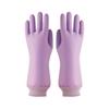 1 Pair Fleece Dishwashing Gloves Waterproof Lengthen Laundry Cleaning Gloves Reusable Tear-resistant Kitchen Cleaning Gloves