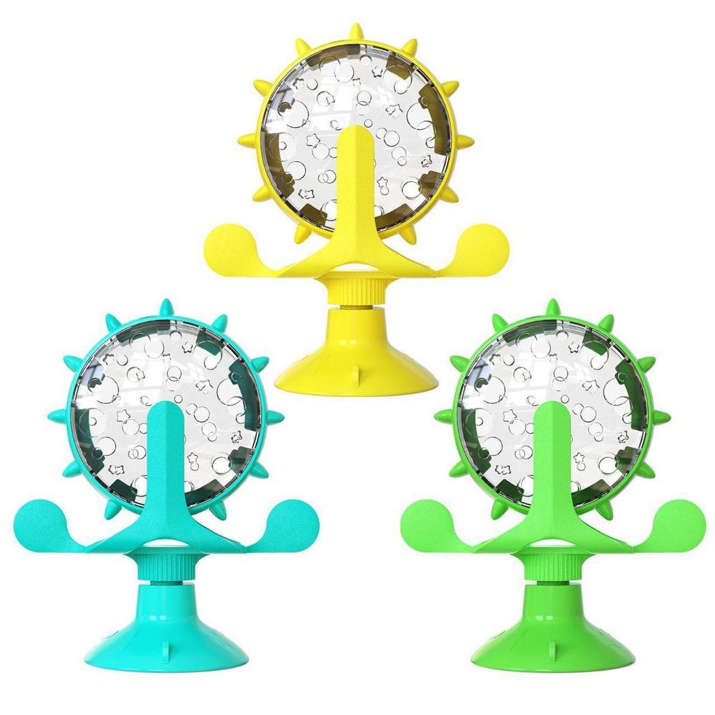 Small Dog Toys Tease Cats Slow Feeder Dispenser Windmill