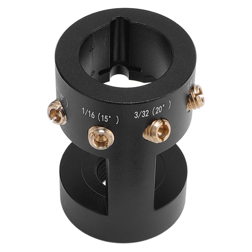 WIG Wolframschleiferkopfwerkzeug mit 4 Messing-Führungsschrauben Mehrwinkelverstellung Versetztes Wolframschleifwerkzeug für