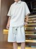 Summer Trendy Loose Fit Couple Polo and Shorts Set