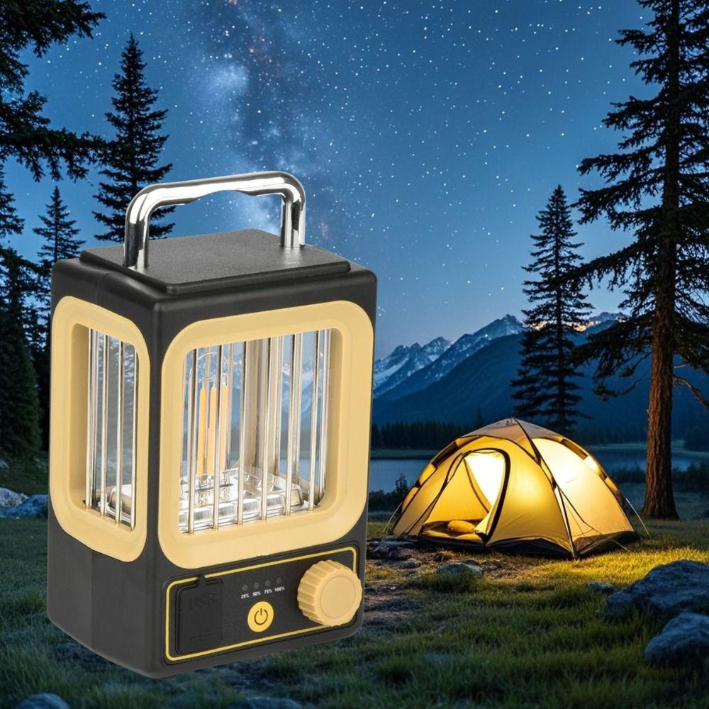 Rechargeable Battery Camping Lamp Waterproof Design Portable Hanging Light  Camping Activities