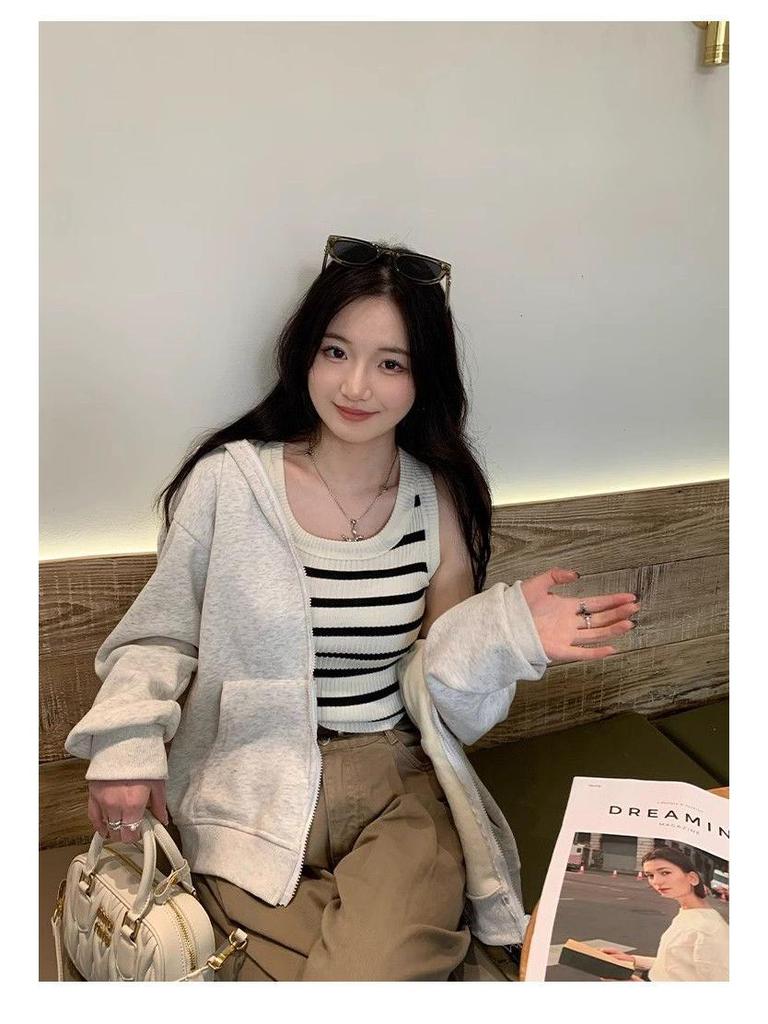 Women's Striped Knit Tank Top - 2024 Summer Slimming Style