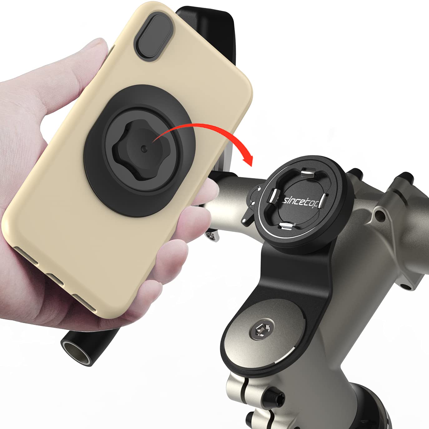 

Sincetop Bicycle Smartphone for Road Cross and GPS Navigation and Compatible with Multiple Devices Compatible with Galaxy and More Mount, 1-Second