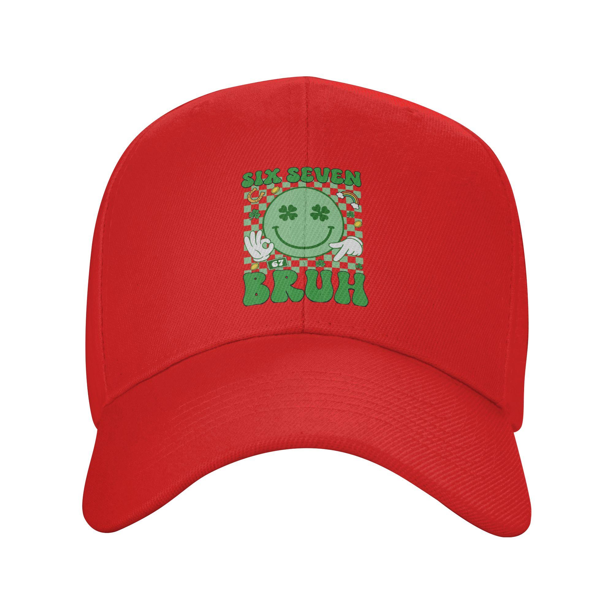Meme Six Seven Bruh St Patricks Day Baseball Cap Street Style Trucker Hat Summer Unisex Adult Running Hippie Baseball Caps One Size