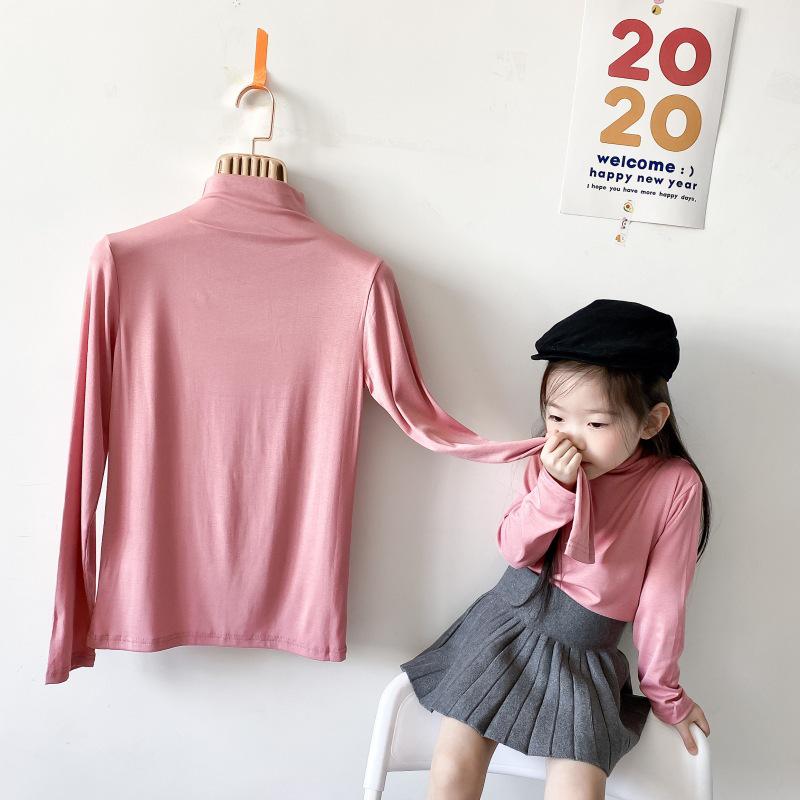 2021 Autumn Kids' High Neck Modal Long Sleeve Base Layer