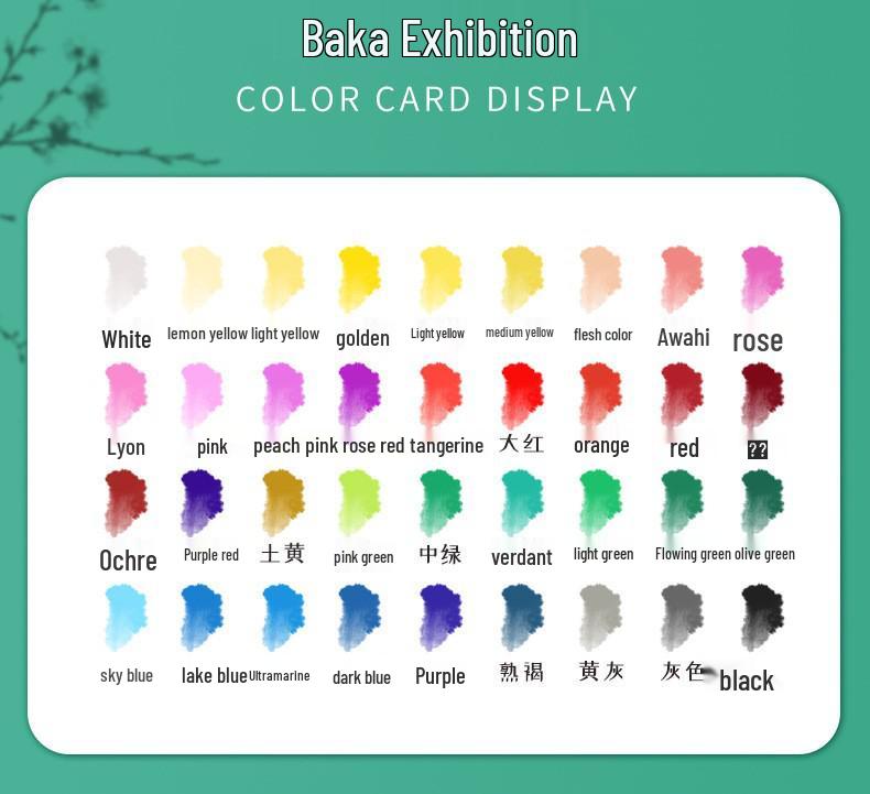 48 Tin Box Solid Watercolors & Brushes Kit - 60 Unique Colors for Beginners