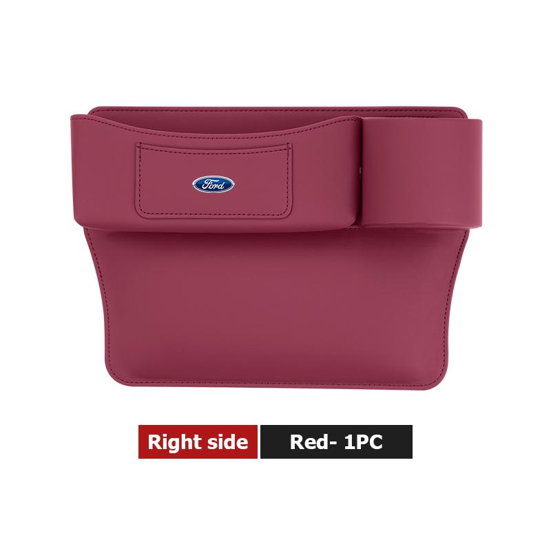 YYQO6 Leather Car Seat Gap Water Cup Holder Box Storage Bag For Ford Escape Ecosport Fusion Explorer Expedition Taurus