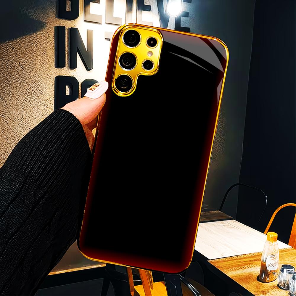 Red black faddish cellphone new Bestseller model PhoneCase Glass PhoneCase for Samsung Galaxy S26 S25 S24 S23 S22 FE,Ultra,Plus