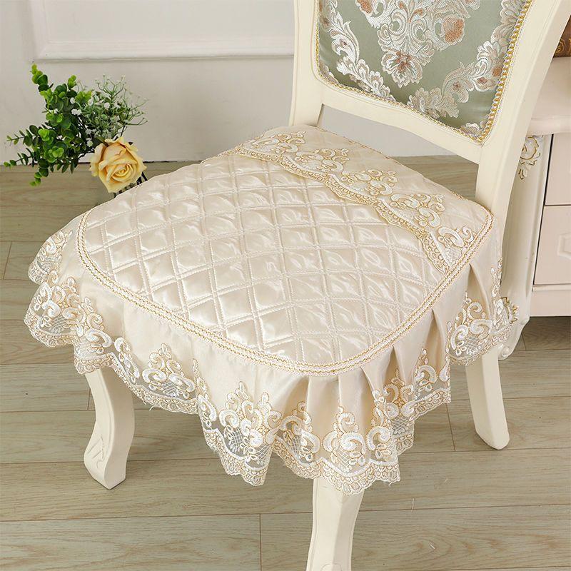 

Элегантный кружевной декор 43*45 см, подушка для стула, противоскользящая подушка для сиденья в европейском стиле, домашний декор, обеденный офисный коврик 48*53