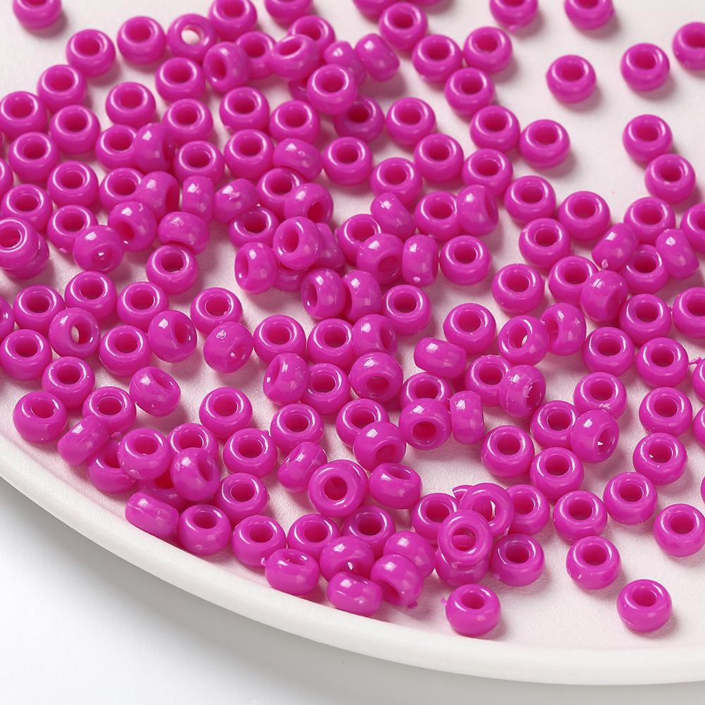 100pcs 4*7mm Acrylic Big Holes Beads Colored Spacer Loose Beads for DIY Necklace Bracelet Phone Charms Jewelry Making Supplies