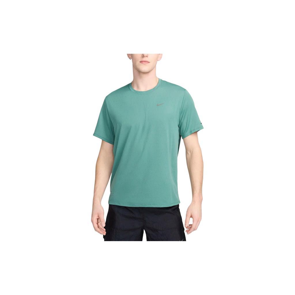 Nike Logo Print Loose Fit Round Neck Short Sleeve T-Shirt Men Tops Green FQ3091-361