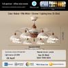 Creative French Chandelier Eggshell Fan Light for Living Room & Bedroom