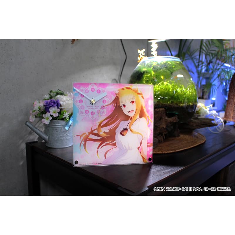 Seasonal Plants Spice and Wolf Acrylic Table Clock
