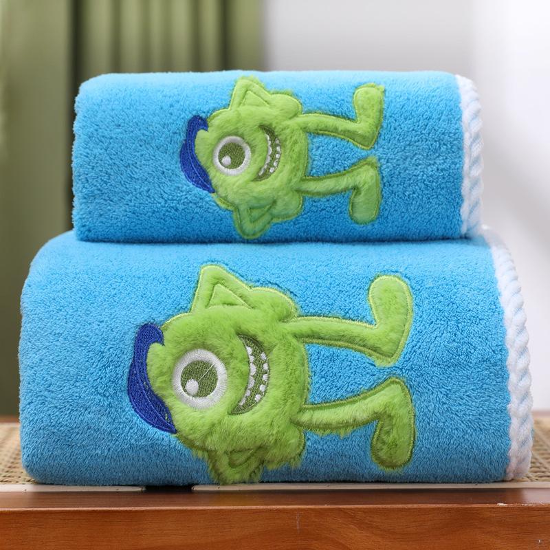 Strawberry Bear Donald Duck Cute Cartoon Coral Fleece Towel Household Water Absorption Soft No Hair Loss Quick Drying