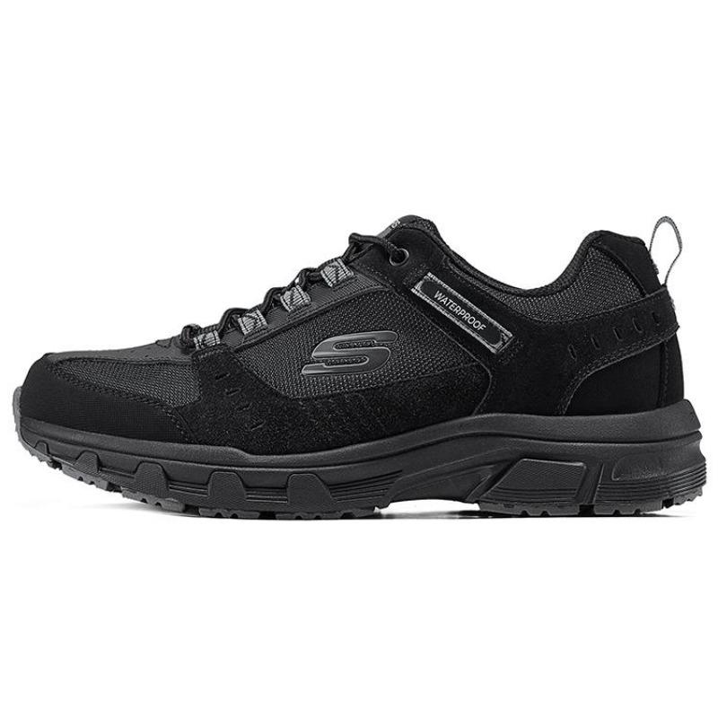 Skechers OUTDOOR MENS Men Fabric Synthetic Leather Cushioned Wear-resistant Low Top Hiking Shoes Black 237386C-BBK 39.5