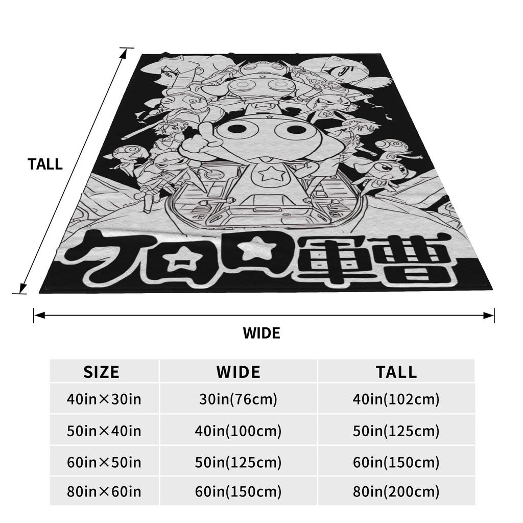 Keroro Manga Blankets Coral Fleece Plush Cozy Soft Throw Blanket for Bedroom Bedding Throws